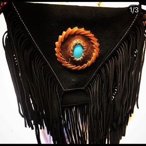 Handmade Suede Satchel Purse